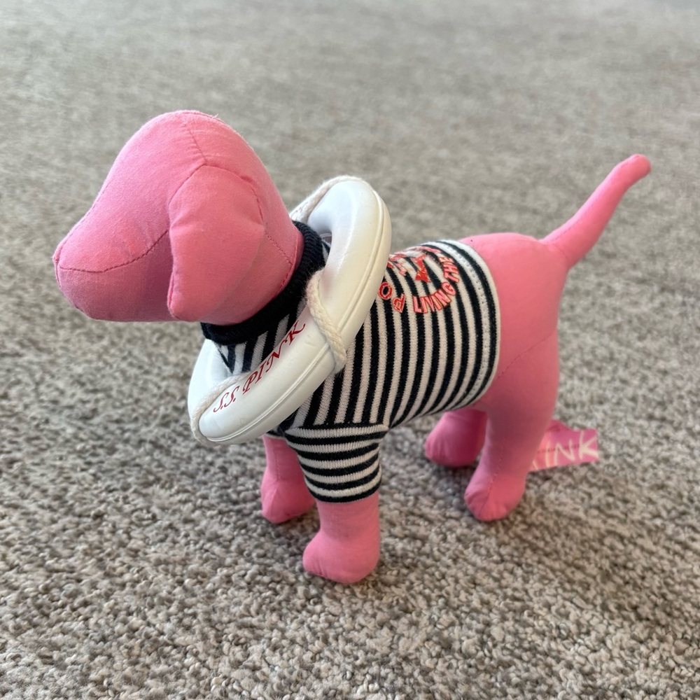 Victoria’s Secret PINK Mini Dog Plush Y2K Nautical Sailing East-Coast